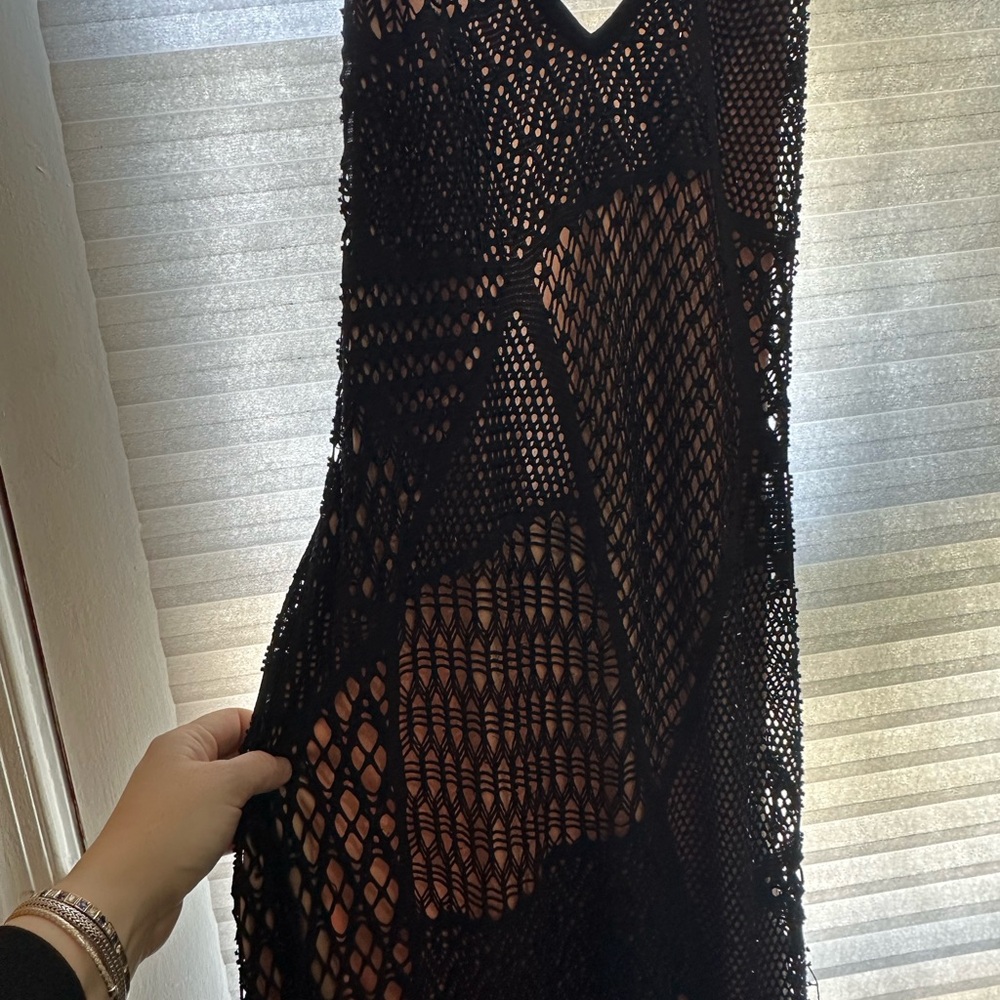 y2k black and nude cache formal dress size 12